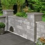 Kann Lindeza Mauer mit Abdeckplatte in Grau-Alpin. Moderne Gartenmauer aus Beton.