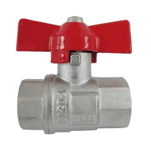 Klasebo Kugelhahn 3/4 Zoll Messing Vernickelt Flügelgriff