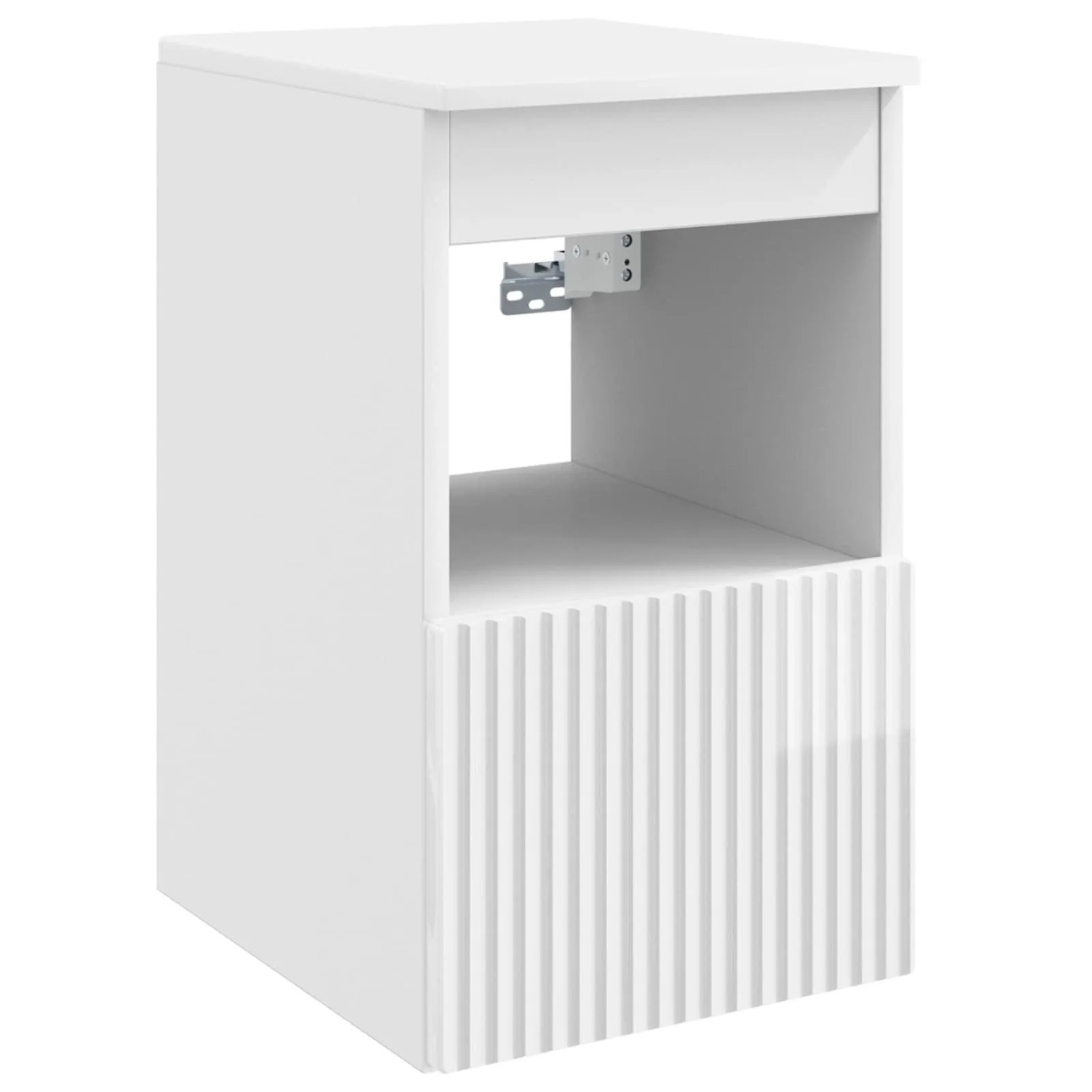 vidaXL Badezimmerschrank Hochglanz Weiß 30 x 41 x 50 cm Holzwerkstoff 890496
