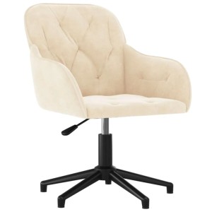 vidaXL Esszimmerstühle 2 Stk Drehbar Creme Samt 3103386