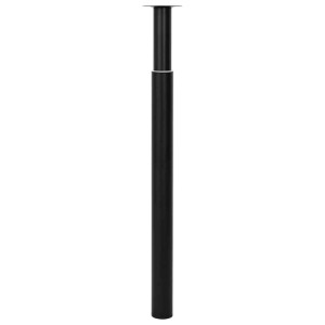 Schwarzer, höhenverstellbarer Teleskop-Tischfuß (710-1100 mm) von vidaXL, ideal für Tische und Arbeitsplatten.