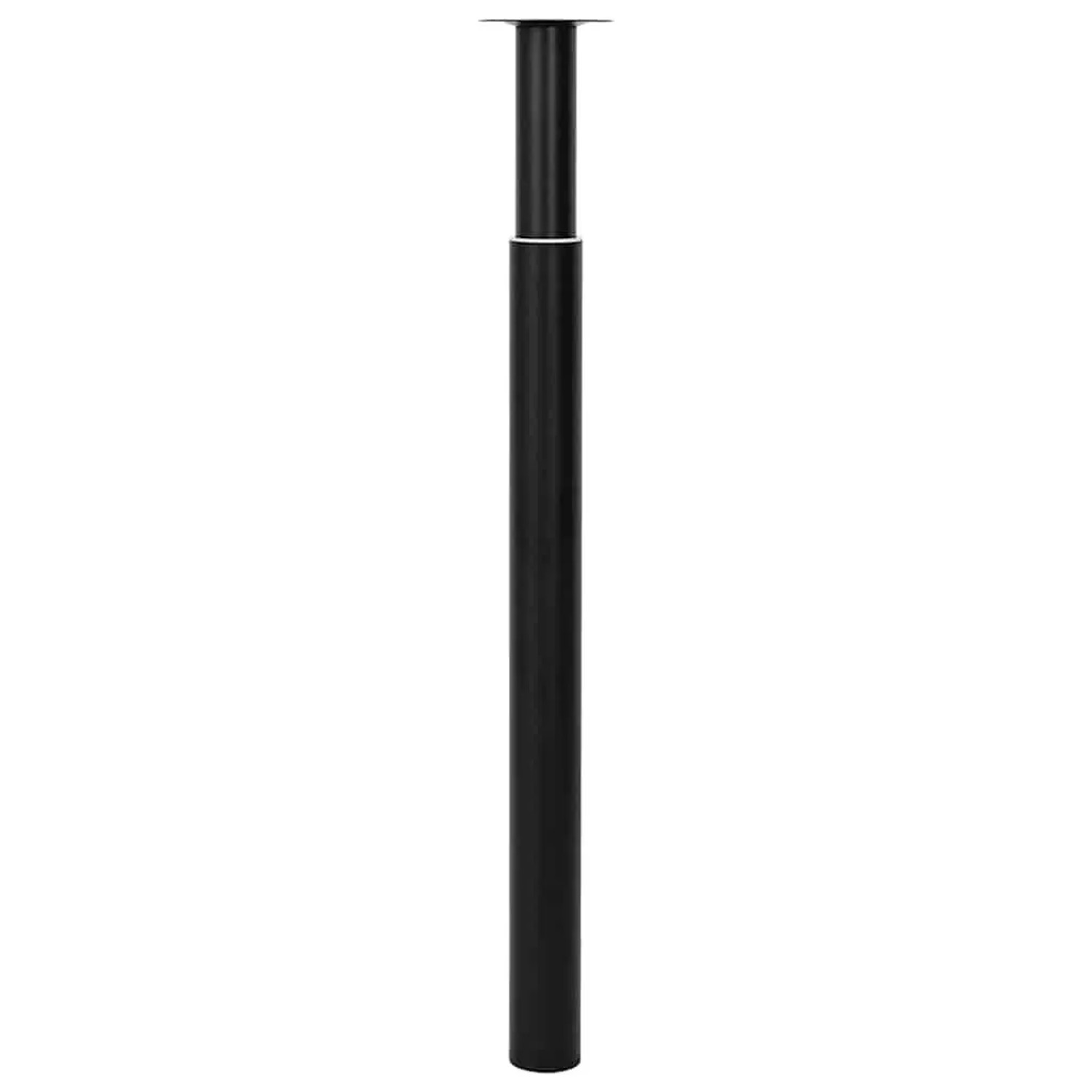 Schwarzer, höhenverstellbarer Teleskop-Tischfuß (710-1100 mm) von vidaXL, ideal für Tische und Arbeitsplatten.