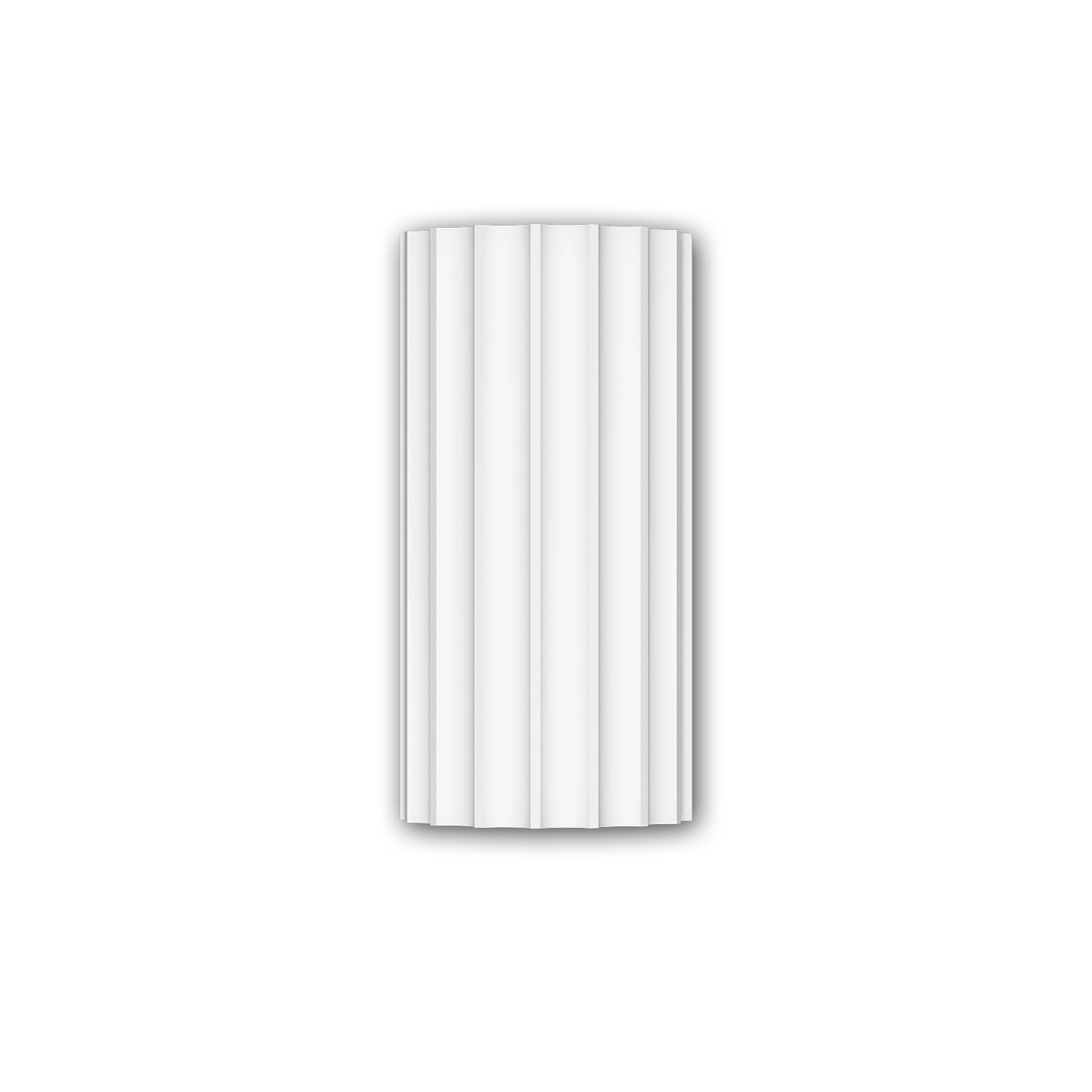 PROFHOME 412004 Vollsäulen Segment Fassadenstuck Säule Fassaden Element 36,4 cm x 36,4 cm x 70 cm Weiß
