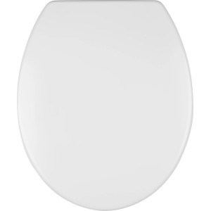 Weißer baliv WC-Sitz Shabelle aus Duroplast mit Absenkautomatik.