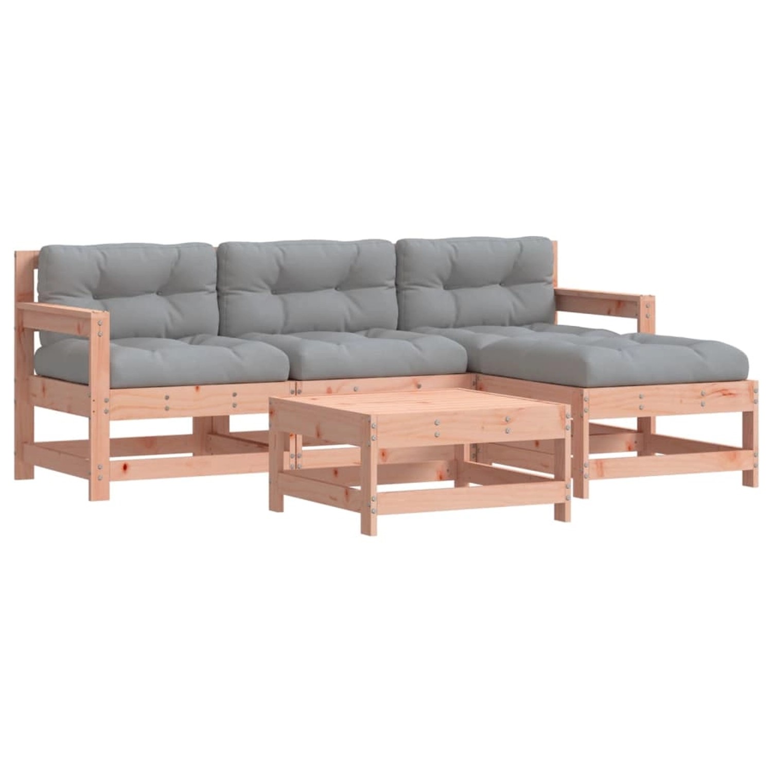 vidaXL 5-Tlg Garten-Lounge-Set mit Kissen Massivholz Douglasie 3185799 günstig online kaufen
