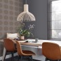 ESTAhome Tapete Kugeln Taupe (53cm) im Raum, moderne Dekoration.
