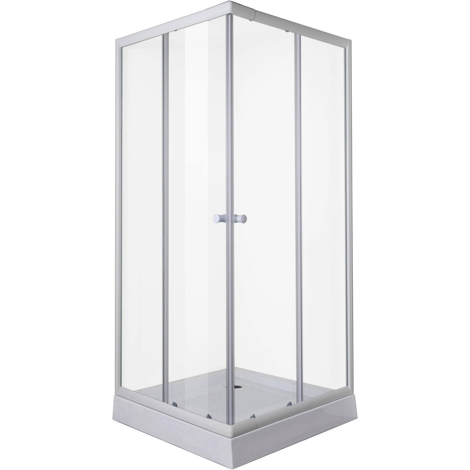 Eckeinstieg Weiß variabel einstellbar Höhe 190 cm