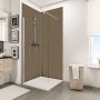 Schulte ExpressPlus Duschrückwand DecoDesign Aluminium Taupe, fugenlose Duschwand