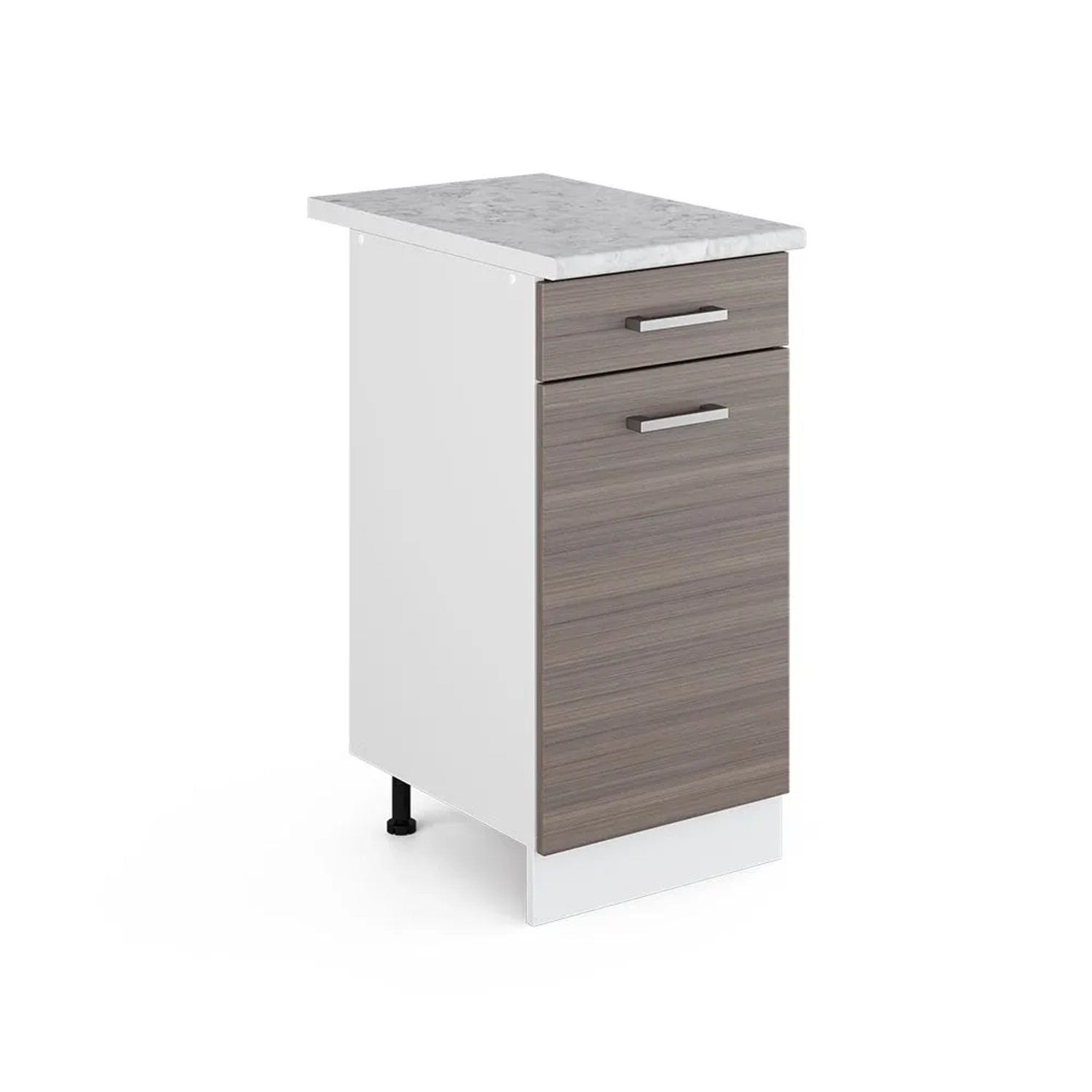 Vicco Küchenunterschrank R-Line Schubladenschrank für die Küche Grau Weiß 40 cm AP Marmor