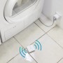 Bosch Smart Home Wassermelder BWA-1 erkennt Wasseraustritt neben Waschmaschine.