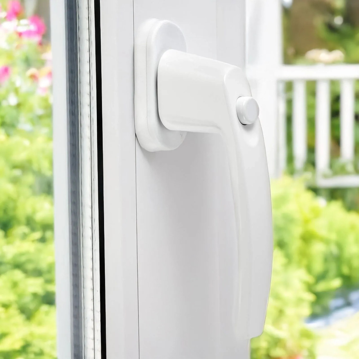 SOTECH Fenstergriff 45 Grad Raster mit Druckknopf 28 x 151 x 62 mm Weiß_2