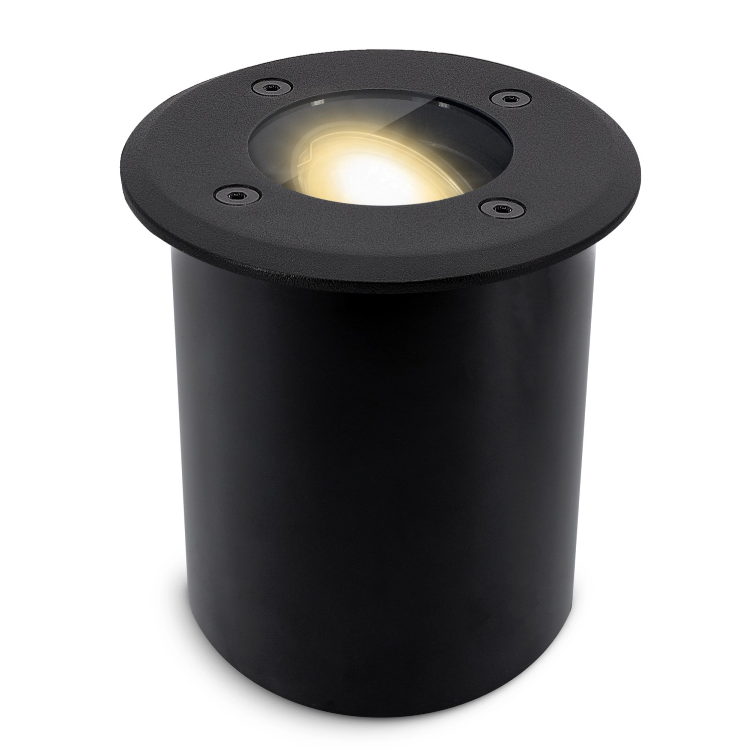 SSC-LUXon Juavi Bodeneinbauleuchte Schwarz IP67 mit LED GU10 3W Warmweiß Fa günstig online kaufen
