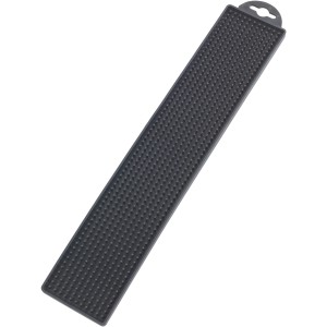 Schmale, schwarze Wenko Abtropfmatte Slim (42 cm) aus Gummi für die Küche.