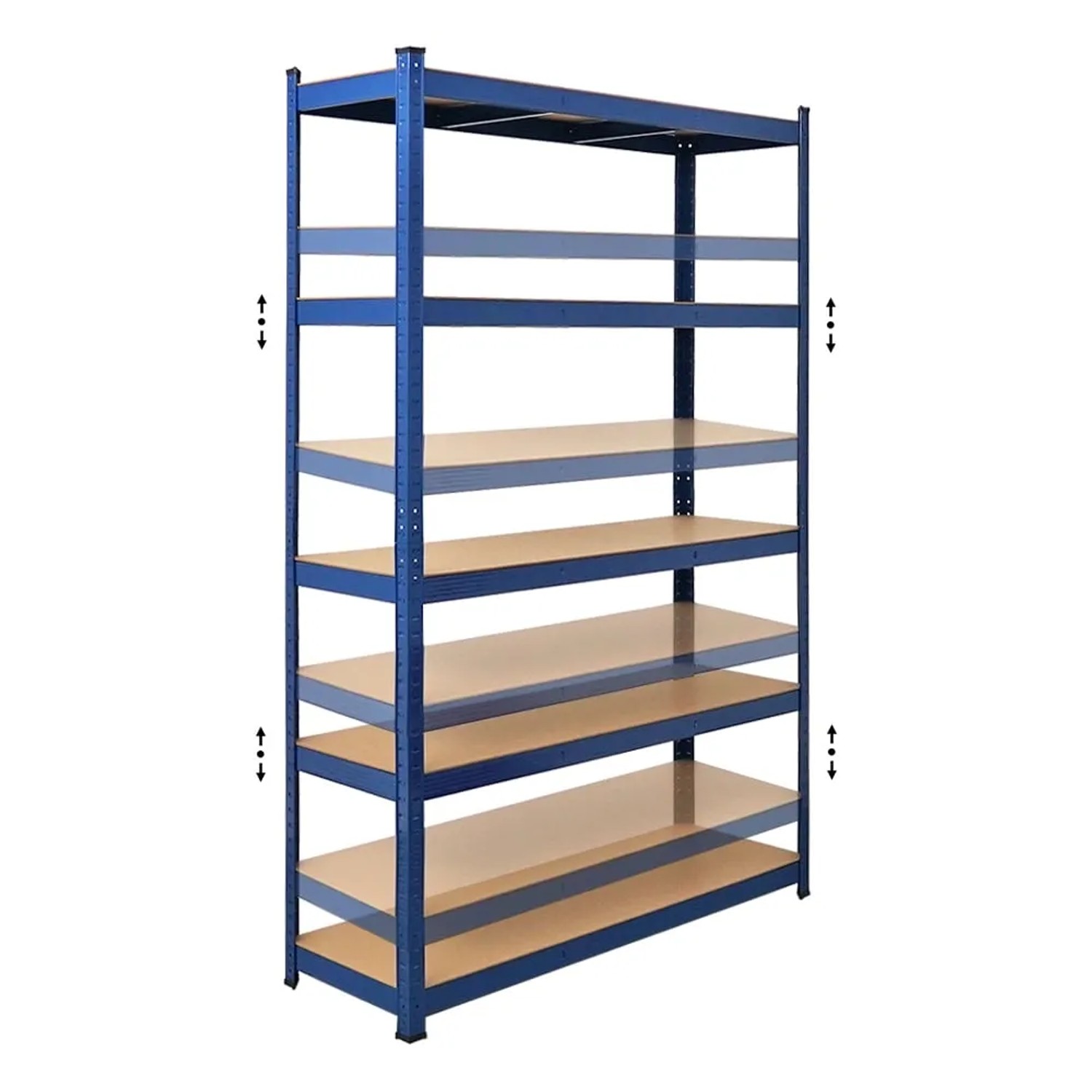 Blaues PROREGAL Schwerlastregal Ragnar mit 5 Böden, ideal als Kellerregal oder Garagenregal.