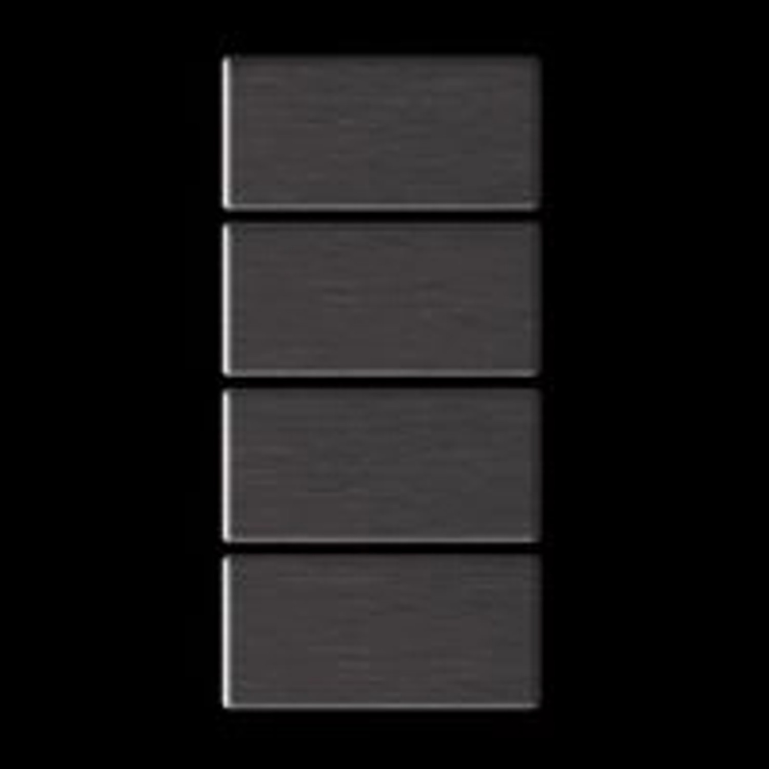 Dunkelgraue Mosaikfliese aus gebürstetem Titan, Alloy Bauhaus-ti-sb, 10 Matten (1,05 m²).