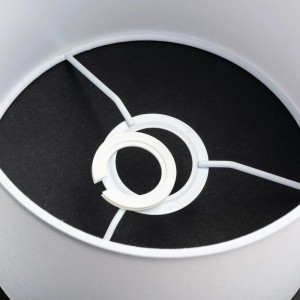 Weißer Orion Lightstyle Lampenschirm (Ø 20cm) mit E27/E14 Adapter, Stoffschirm.