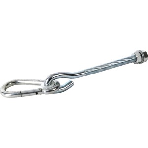 SwingKing Schaukelhaken mit Karabiner, M10 x 10 cm, verzinkt für Gartenspielgeräte.