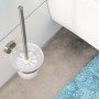 Tesa WC-Bürstengarnitur Moon in Edelstahloptik mit Glasbehälter, wandmontiert.