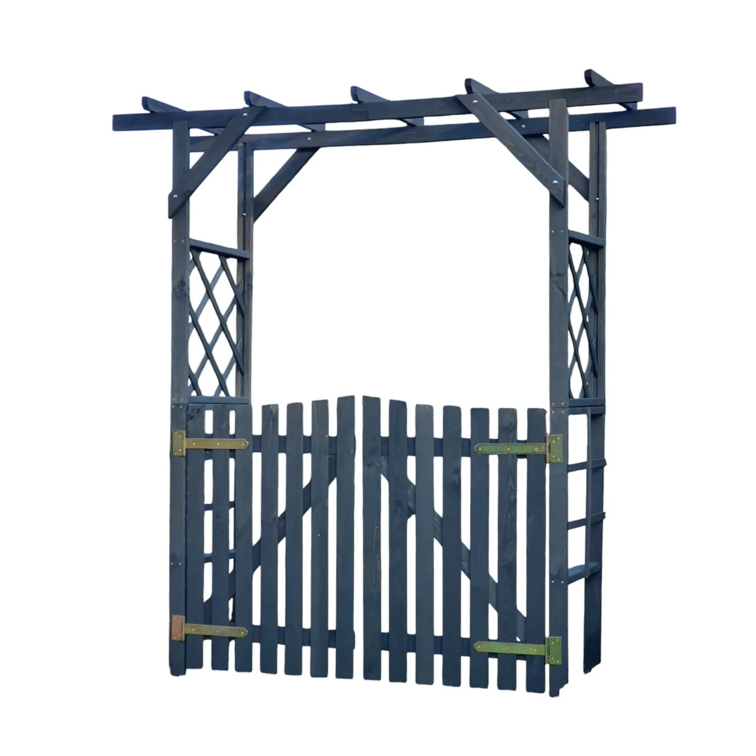 Thumbnail - Promadino Pergola-Set Ben m. Türen 208 cm x 200 cm x 51 cm Anthrazit FSC®