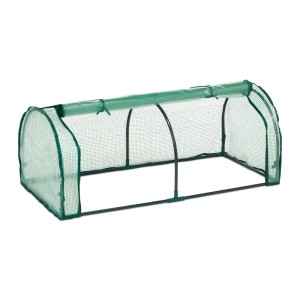 Relaxdays Frühbeet PE-Folie Eisen Grün Aufrollbar 50 cm x 128 cm x 60 cm 1,4 kg