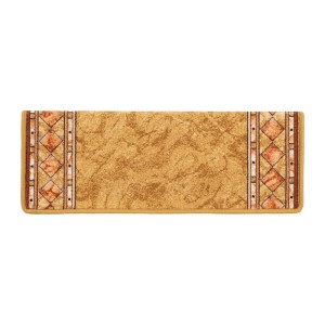 Beige, rechteckige KARAT Stufenmatte Rügen mit Muster, selbstklebend und strapazierfähig, 65x23,5 cm.