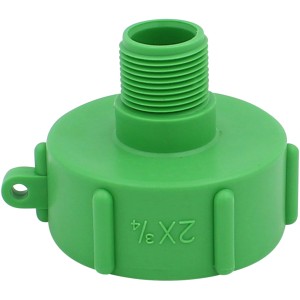 Grüner IBC Adapter 20 mm (3/4) AG für Regentonnen und Wasserzapfstellen.