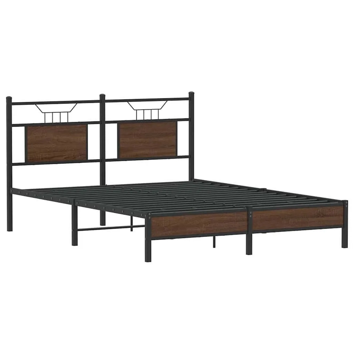 vidaXL Bettgestell ohne Matratze Braun Eiche 137x190 cm Holzwerkstoff 41069 günstig online kaufen