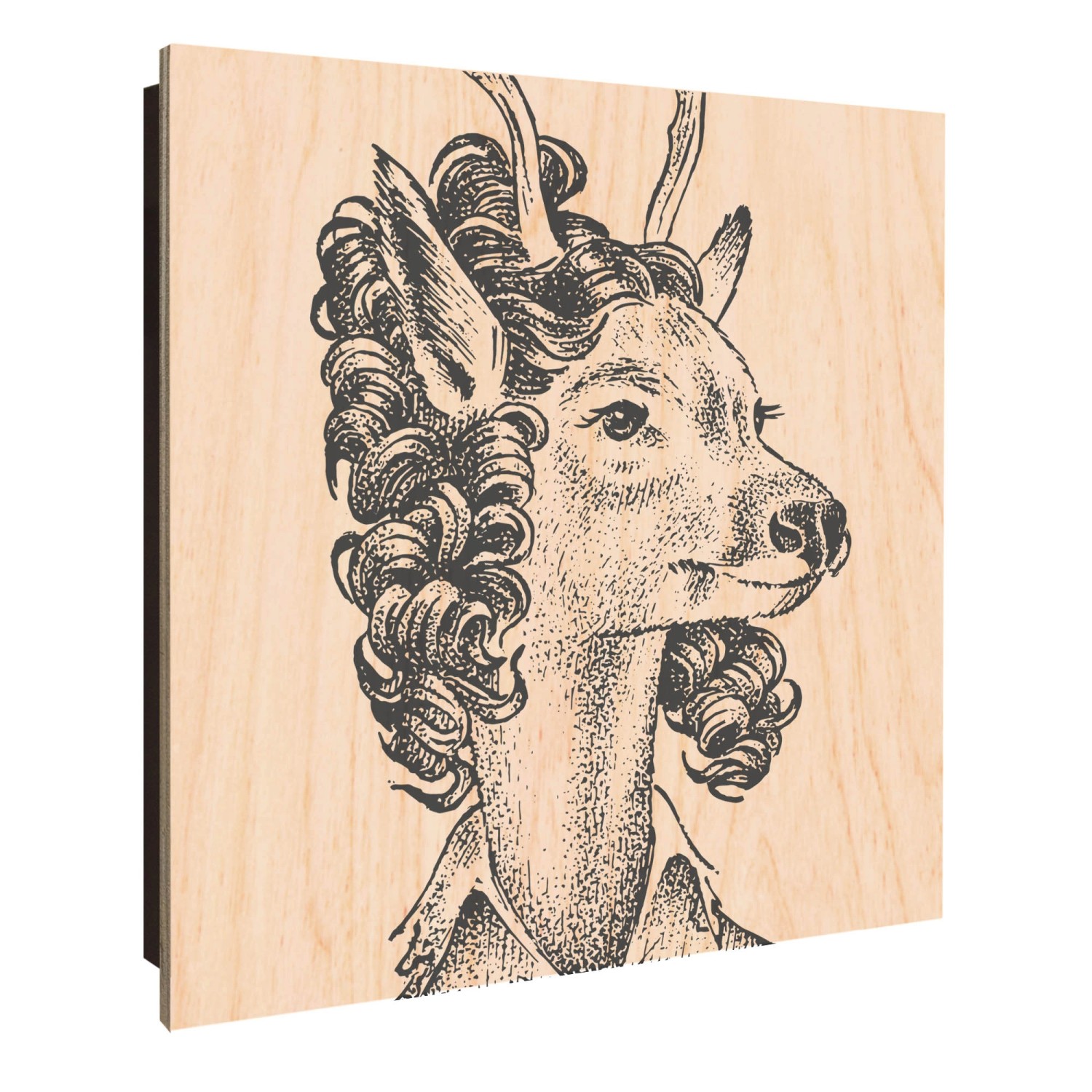 Banjado Großer Schlüsselkasten Holz 30x30cm Schwarz Scharnier Links 50 Hake günstig online kaufen