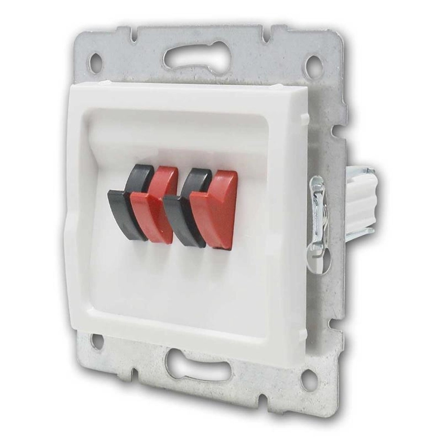 Kanlux LOGI 2-Fach Lautsprecherdose Weiß ohne Rahmen