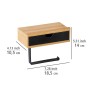 WENKO Toilettenpapierhalter Bambusa mit Ablage aus Bambus und schwarzer Schublade.