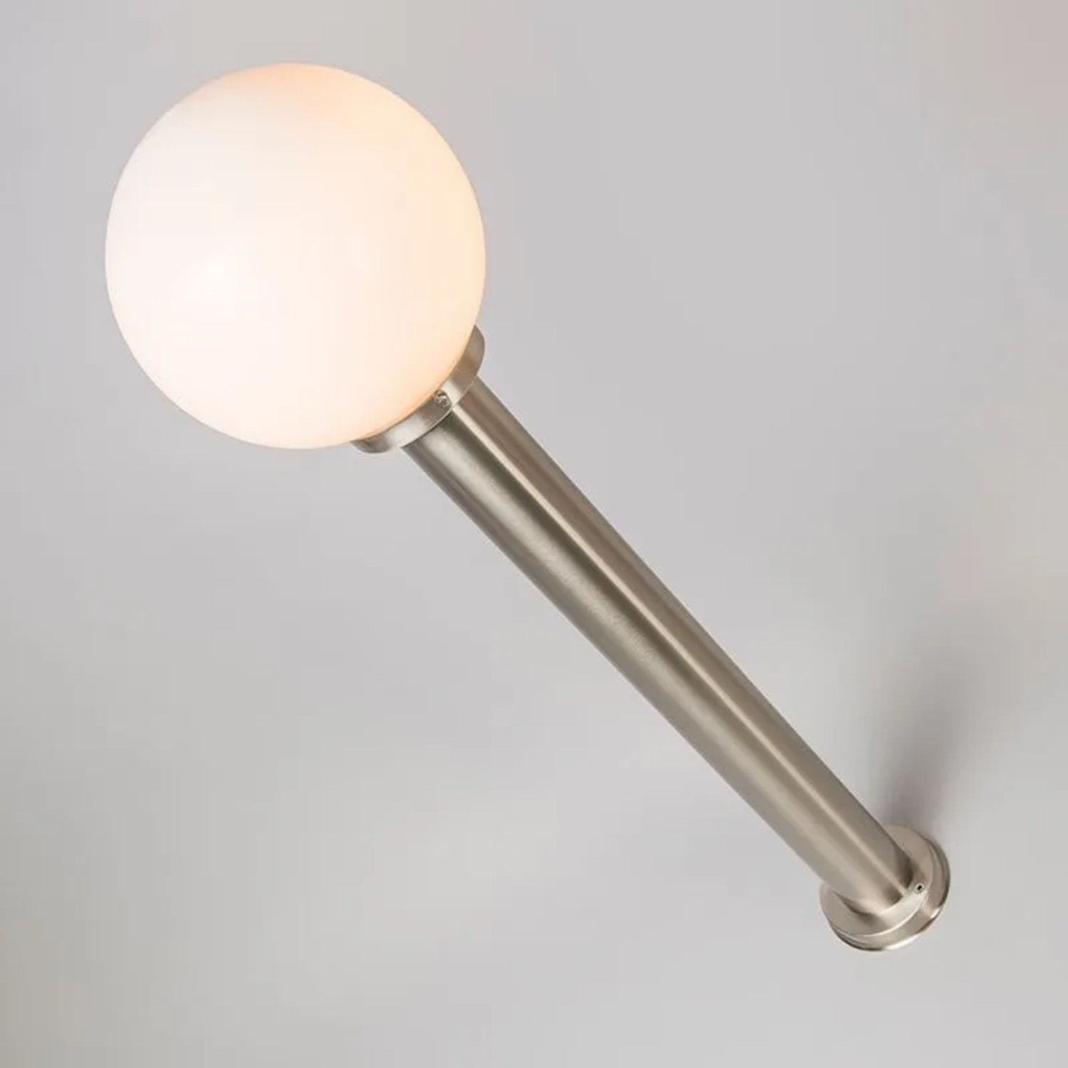 QAZQA Moderne Außenleuchte Pfahl Edelstahl 100 cm Sfera_3