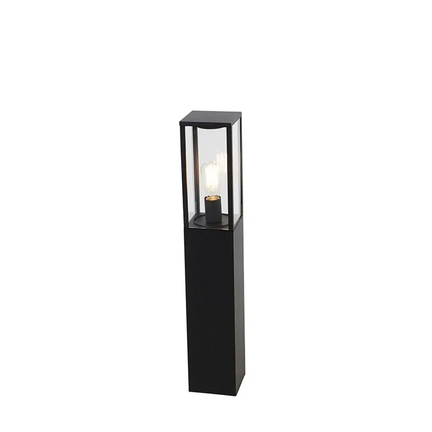 QAZQA Industrielle Outdoor Stehleuchte Schwarz 80 cm IP44 Charlois