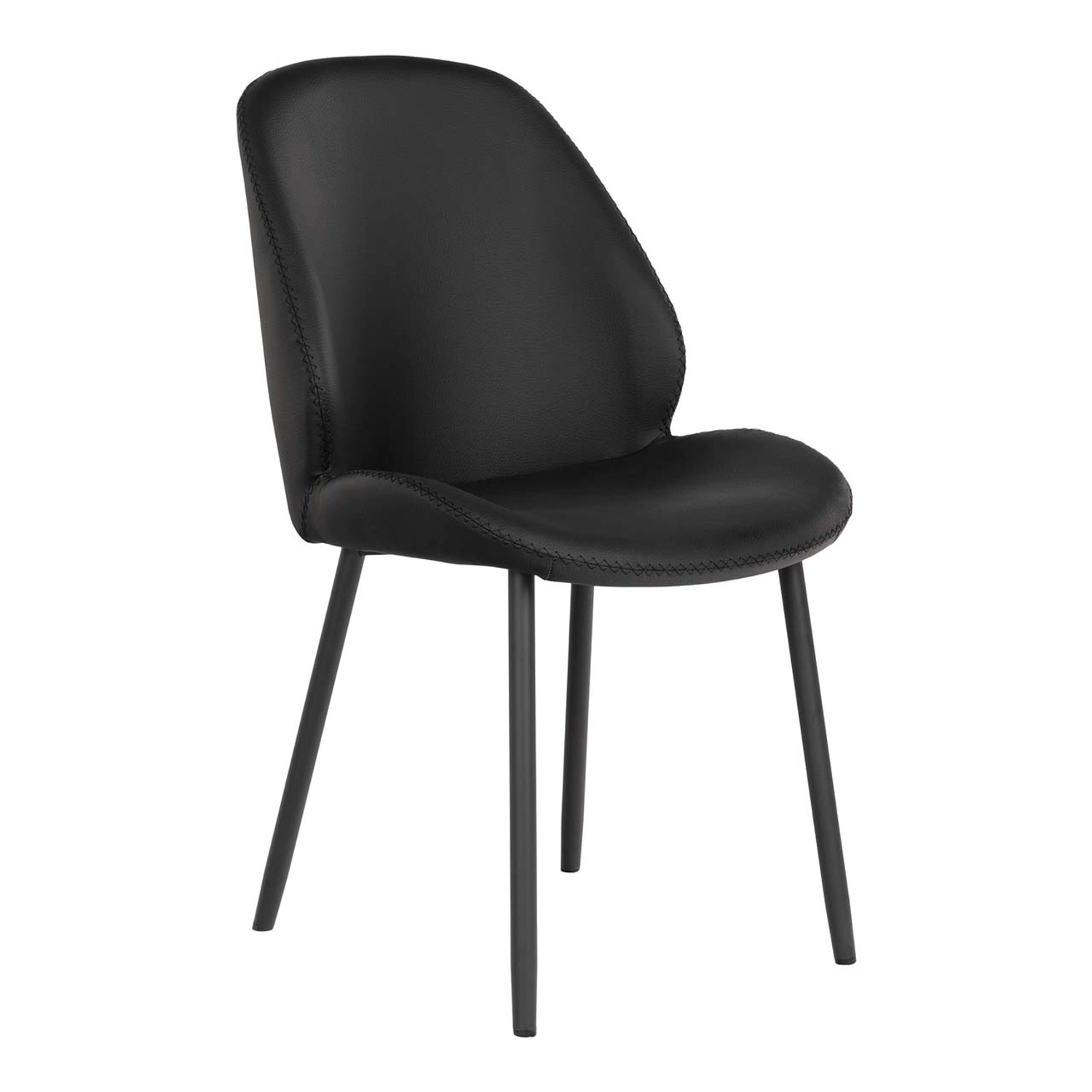 ebuy24 Monte Carlo Esszimmerstuhl PU Kunstleder Schwarz günstig online kaufen