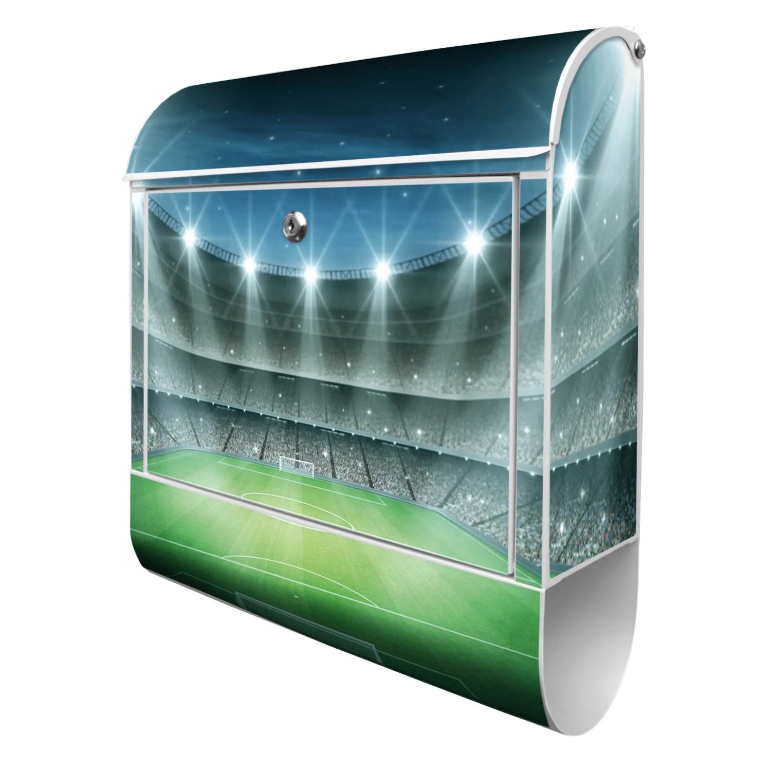 Banjado Design Briefkasten Weiß Pulverbeschichtet 39x47x14cm 2 Schlüssel Mi günstig online kaufen