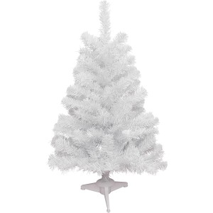 Künstlicher Weihnachtsbaum Skaland, 90 cm, weiß, mit Ständer.