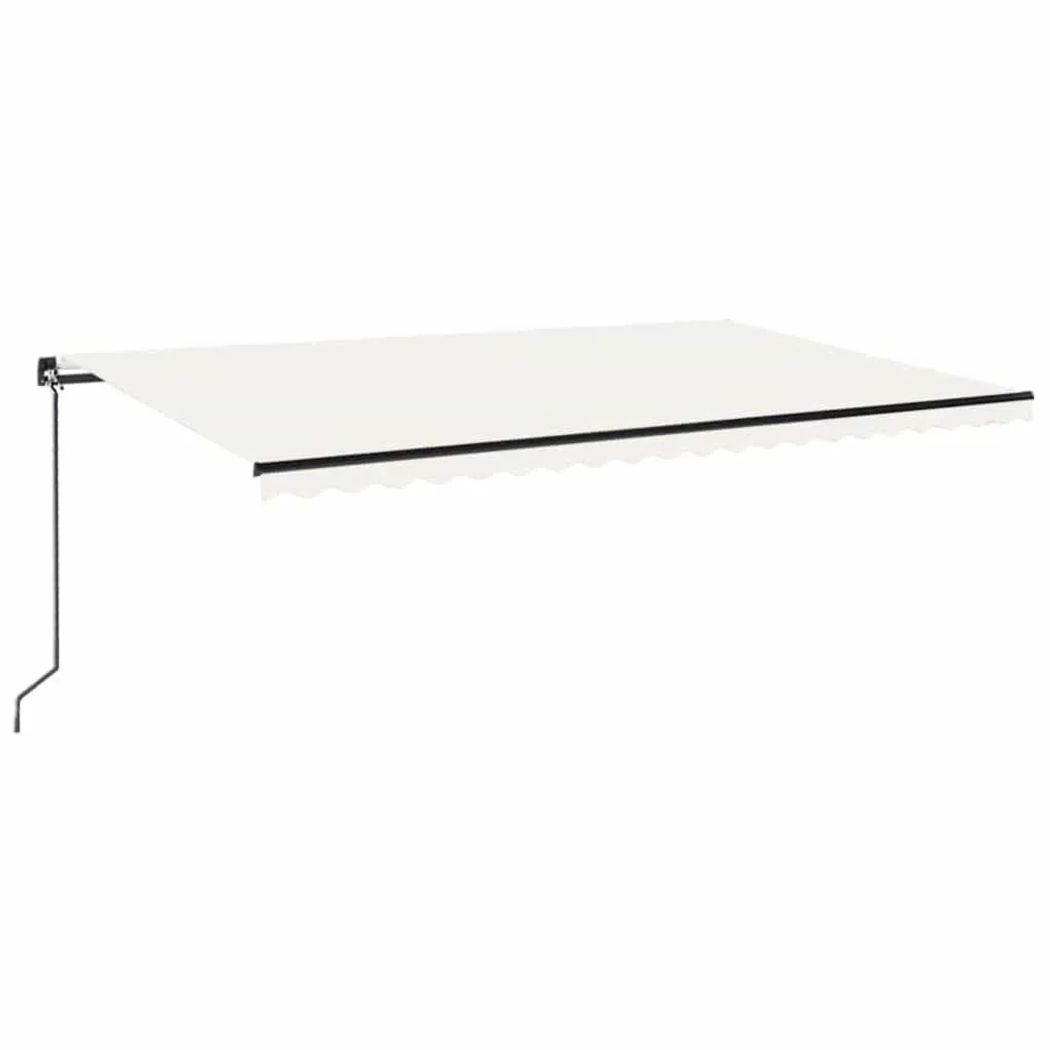vidaXL Markise Manuell Einziehbar mit LED 500x300 cm Creme 3069142