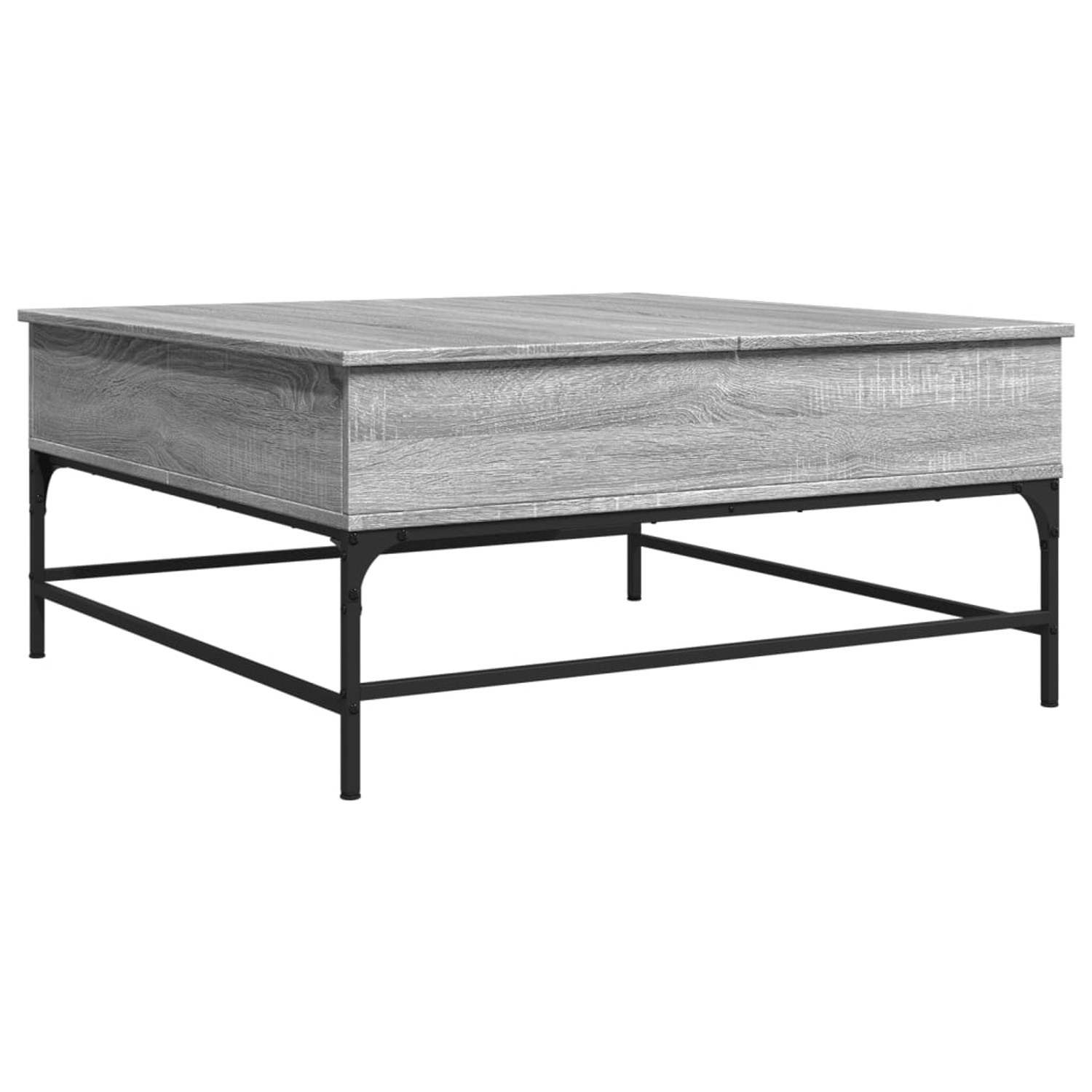 vidaXL Couchtisch Grau Sonoma 95x95x45 cm Holzwerkstoff und Metall 3217067 günstig online kaufen