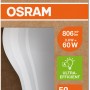 Osram E27 LED-Lampe, 3,8W, 806 lm, Glühlampenform, matt, kaltweiß.