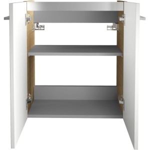Offener Fackelmann Waschbeckenunterschrank SBC Sandeiche, 52 cm breit, mit zwei Einlegeböden.
