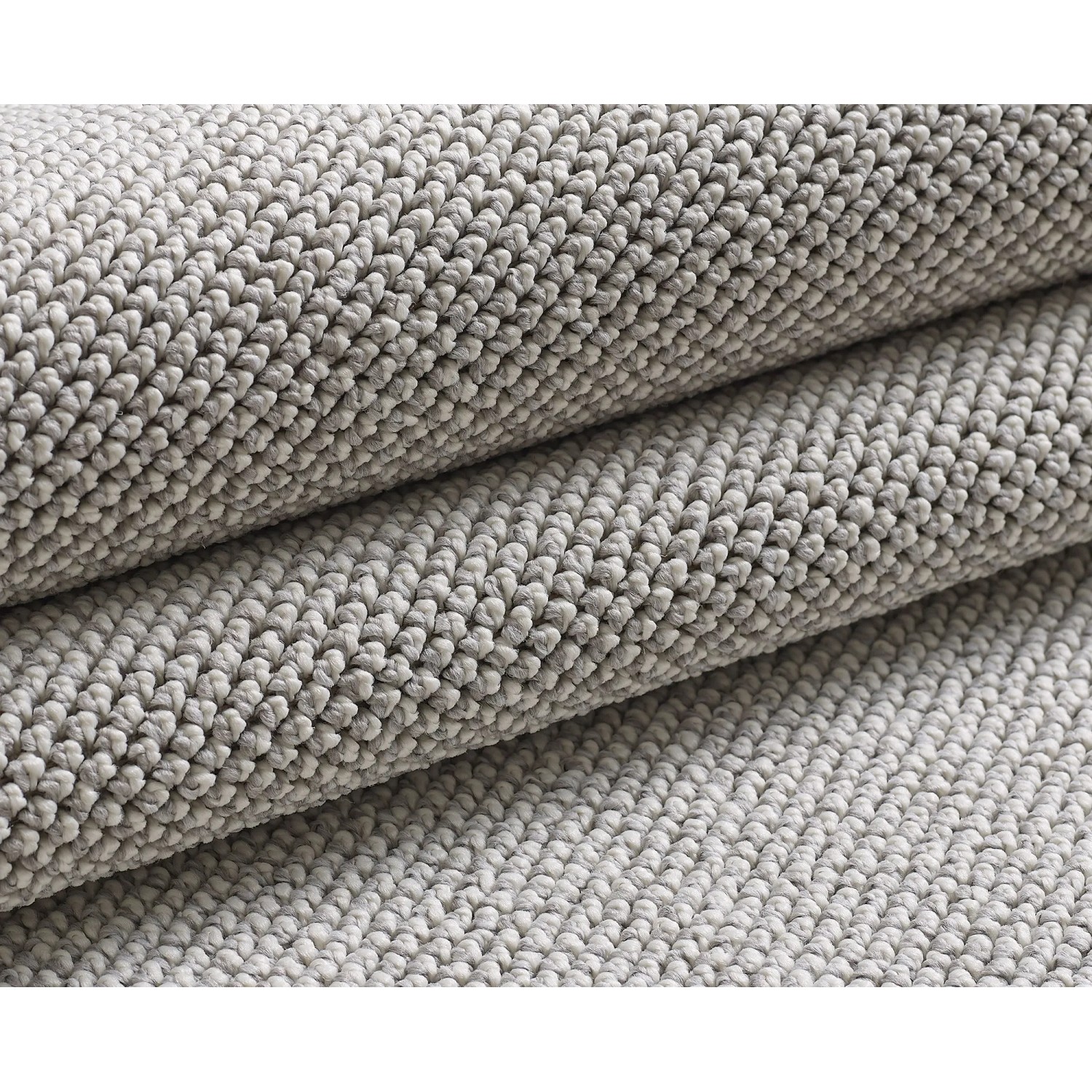 Detailansicht: Ayyildiz Kurzflorteppich Loom 4300 in Silber, Florstruktur.