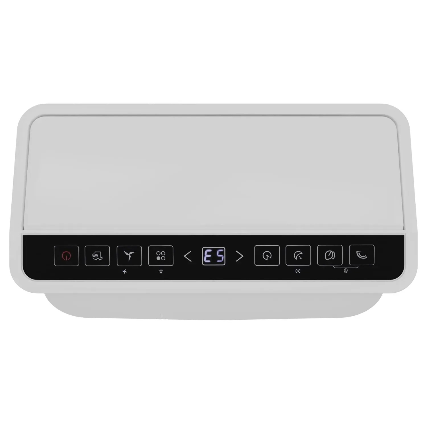 TroniTechnik Luftentfeuchter EF04, weiße Oberseite mit Touch-Bedienfeld und LED-Anzeige.