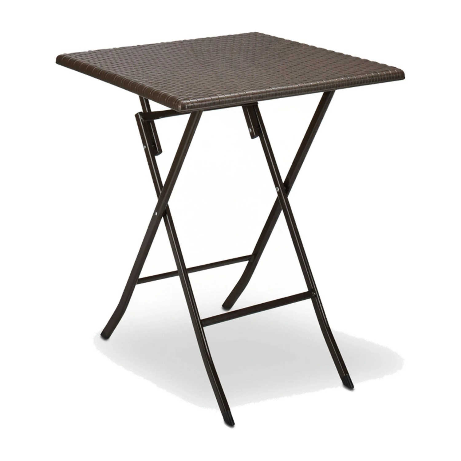 Relaxdays Gartentisch Quadratisch Kunststoff Braun Klappbar 74 cm x 61,5 cm x 61,5 cm 5,5 kg