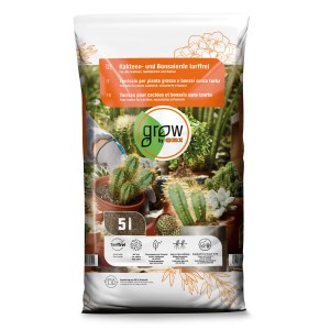 GROW by OBI Kakteen- und Bonsaierde, torffrei, 5 l Sack. Spezialerde für Kakteen und Bonsai.