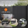 Anthrazitfarbene PVC Sichtschutzmatte in verschiedenen Größen für Garten, Balkon und Terrasse.