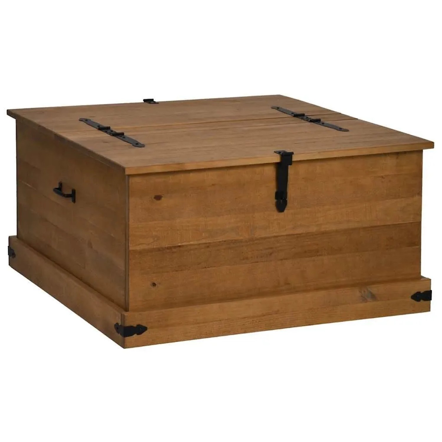 vidaXL Truhe HALDEN 91x91x47 cm Massivholz Kiefer 4018405