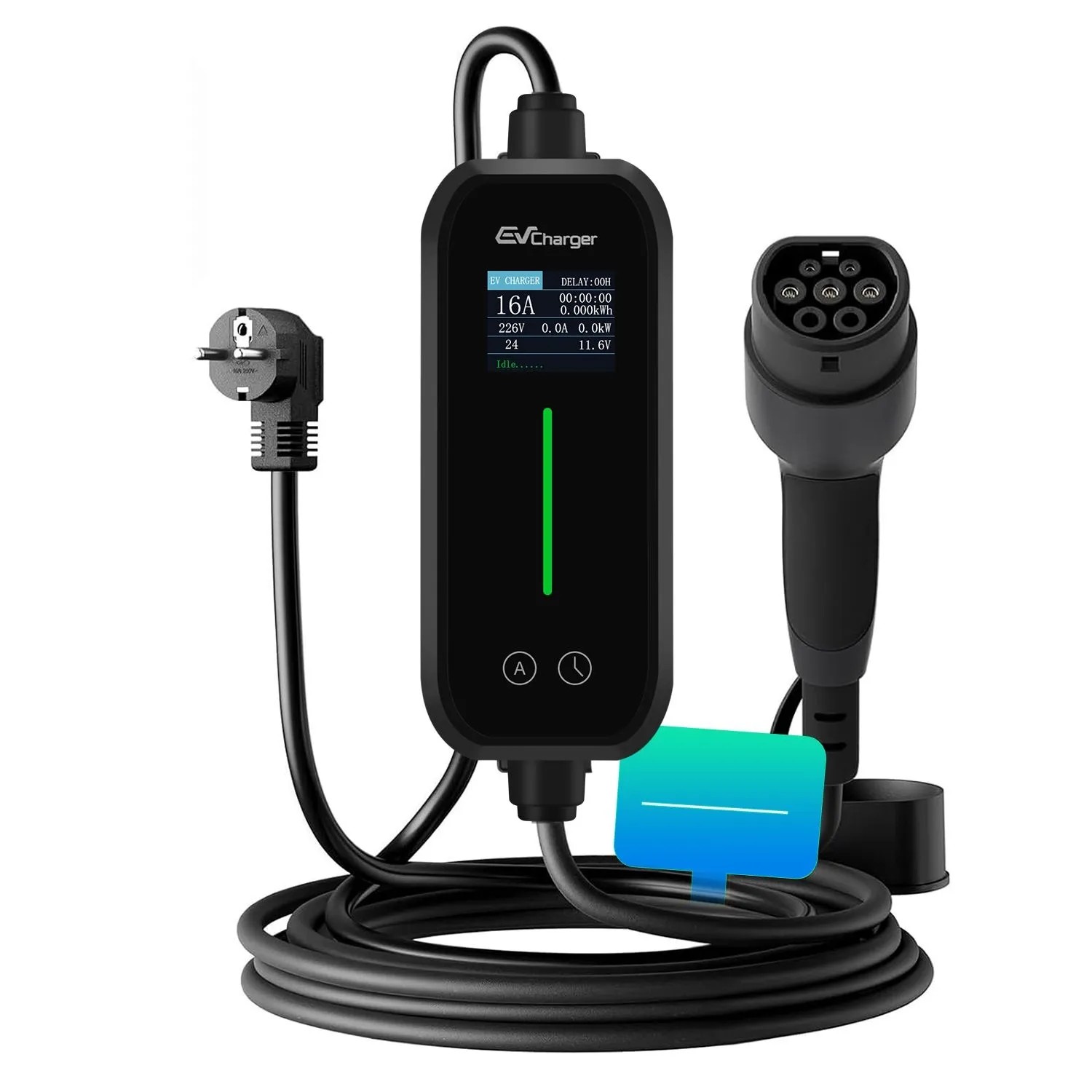Junsun EV Ladegerät 3.5kw 6m Cable Smart App Type 2 1-phasig 6-16A