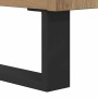 Detailansicht: Sideboard Artisan-Eiche mit schwarzem Metallfuß. Modernes Möbel für Wohnraum.