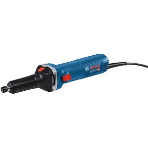 Bosch Professional GGS 30 LS Geradschleifer in Blau und Schwarz, seitliche Ansicht.
