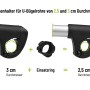Eufab Rahmenhalter für Heckträger, abnehmbar, für Rohre Ø 2,5/3 cm, 32 cm lang.