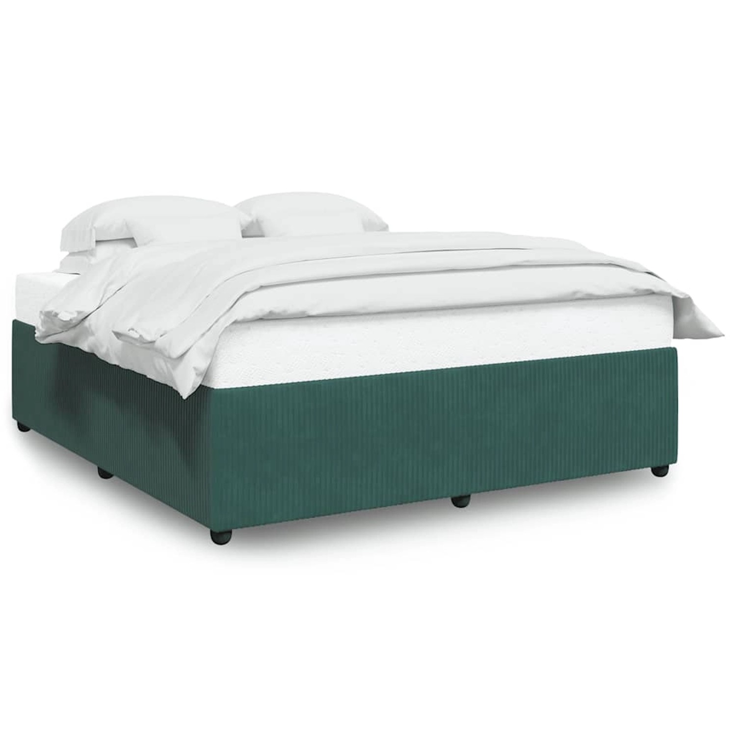 vidaXL Bettgestell ohne Matratze Dunkelgrün 180x200 cm Samt 3285027 günstig online kaufen